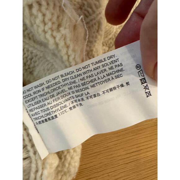 THEORY KARENIA CABLE KNIT WOOL & CASHMERE-BLEND Sweater XS  $325 - Picture 5 of 5